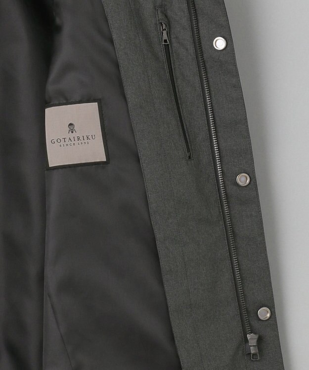 GOTAIRIKU 【帝人】SOLOTEXラミネートスタンドカラー コート グレー系