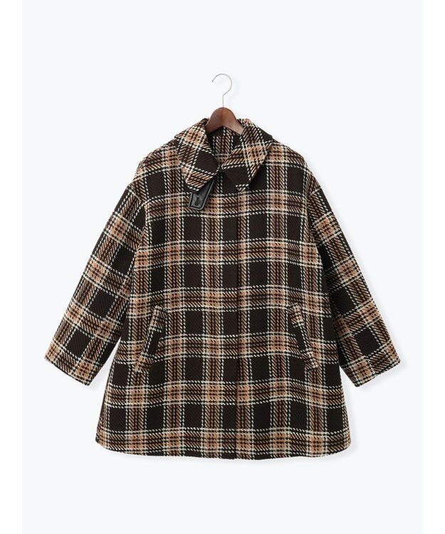 Te chichi ロービングチェックミドルコート《2025winter catalog item》 チャコールグレー