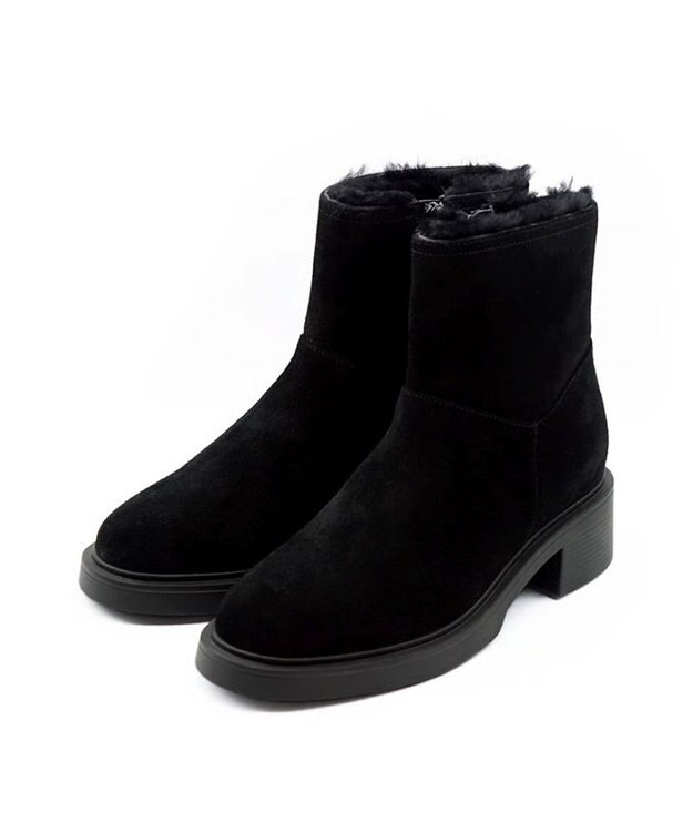 APOM ウォータープルーフムートンブーツ 45 ブラックスエード