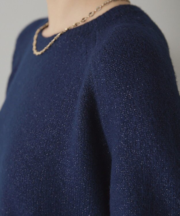 AMERICAN HOLIC ラグランラメニットプルオーバー Navy