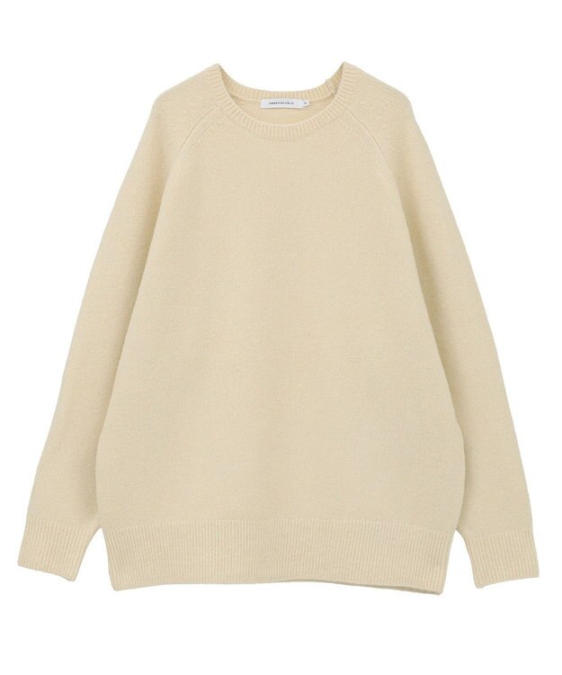 AMERICAN HOLIC ラグランラメニットプルオーバー Ivory