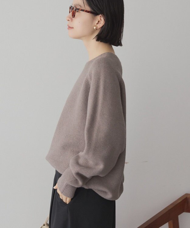 AMERICAN HOLIC ラグランラメニットプルオーバー Mocha