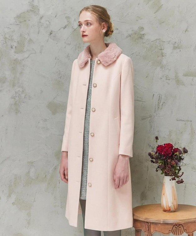 TOCCA TWINKLE WINTER NIGHT ウールカシミヤコート ピンク系