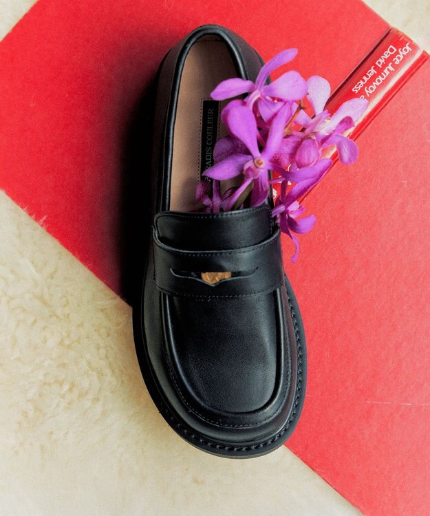 Bridget Birkin 【PARADIS COULEUR】オブリークトウペニーローファー ブラック