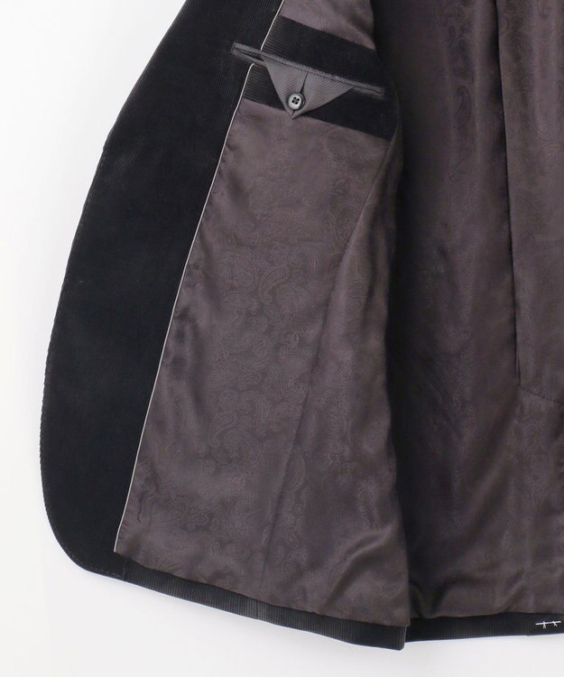 JOSEPH ABBOUD 【JAPANファブリック/オーガニックコットン】ソフトコーデュロイ ジャケット ブラック系