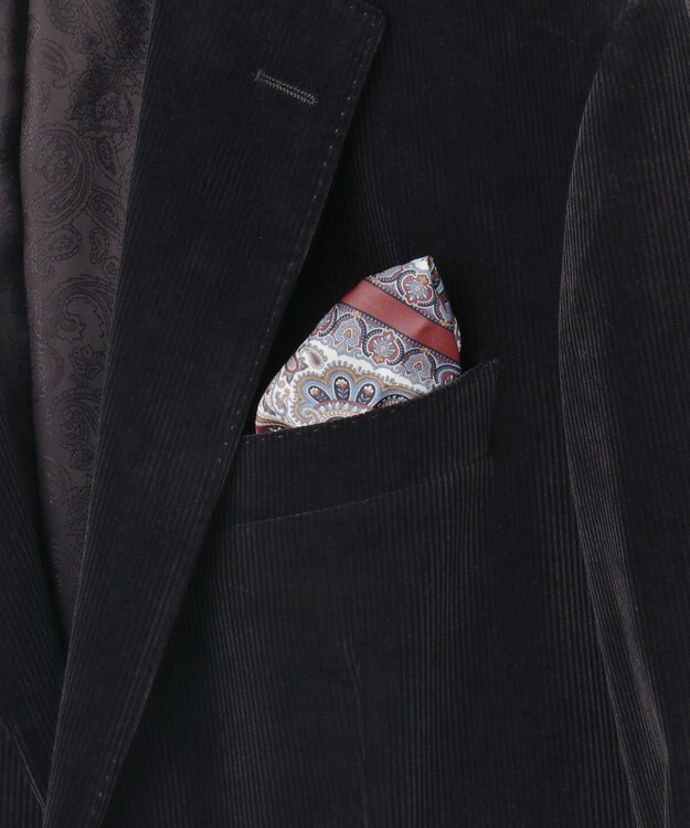 JOSEPH ABBOUD 【JAPANファブリック/オーガニックコットン】ソフトコーデュロイ ジャケット ブラック系