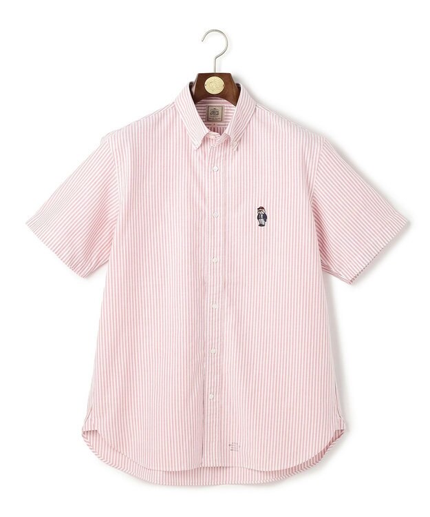 J.PRESS MEN 新デザイン【BULLDOG BOY】オックスフォード 半袖シャツ / B.D. レッド系1