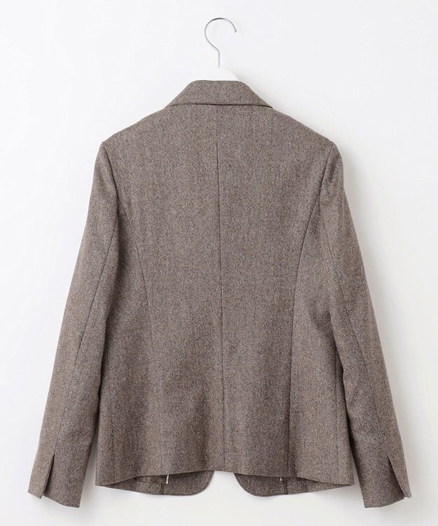 J.PRESS LADIES 【セットアップ対応】ウールストレッチツイード テーラード ジャケット ダークブラウン系