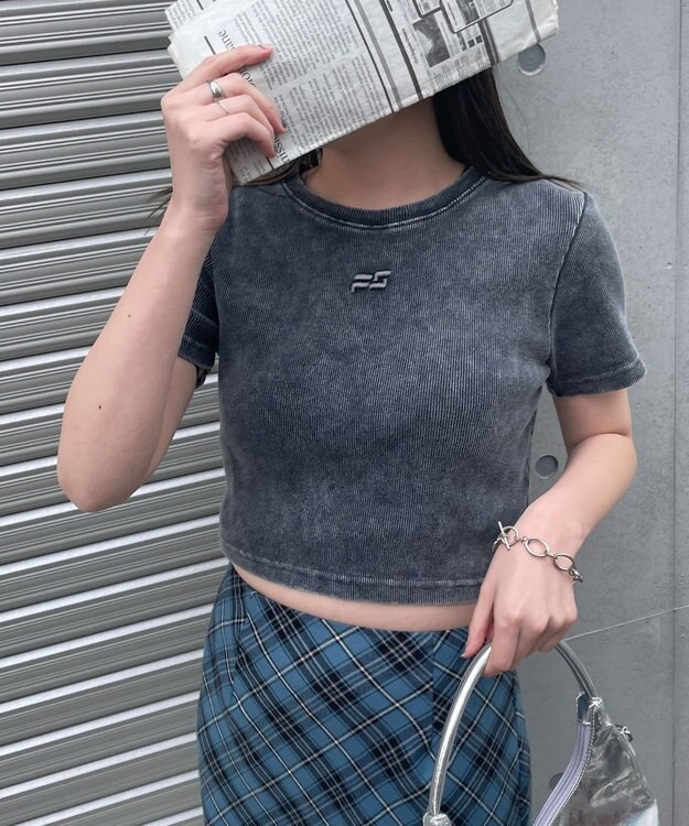 WEGO ヴィンテージウォッシュリブT スミクロ