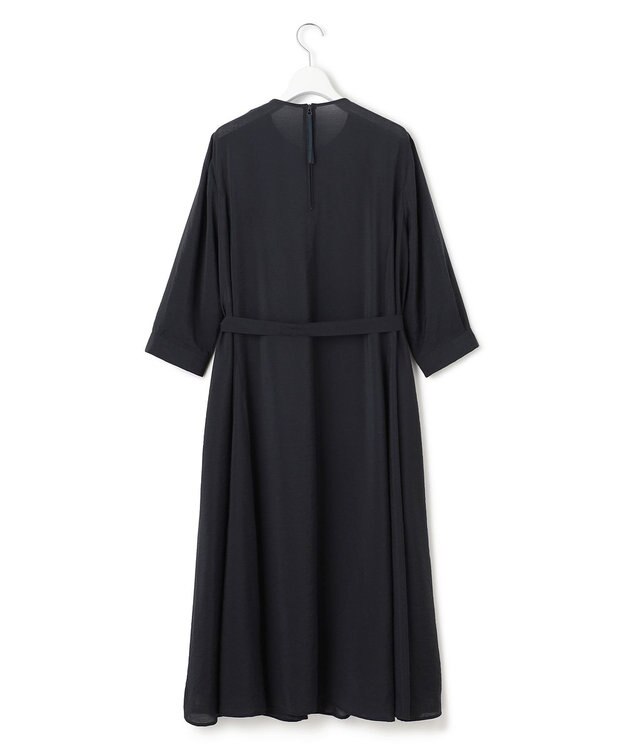 23区 S シアースパンオーガンジー ワンピース ネイビー系