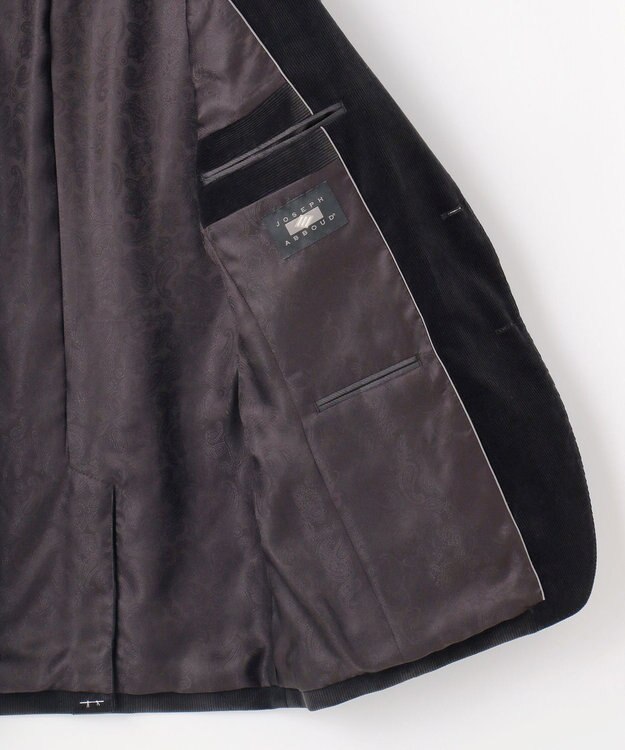 JOSEPH ABBOUD 【JAPANファブリック/オーガニックコットン】ソフトコーデュロイ ジャケット ブラック系