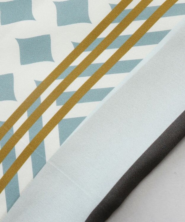 AURORA Oggi12月号掲載 Beaurance （ビューランス）シルクツイル トライアングルスカーフ(リング付き) ミントグリーン