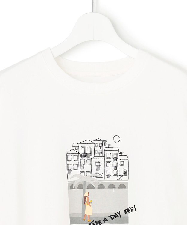 23区 Lauren Rolwing コラボ グラフィックプリント フレア Tシャツ オフ