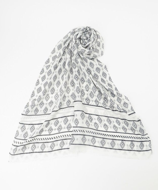 JOSEPH ABBOUD 【イタリア製】クレストパターンショール ホワイト系6