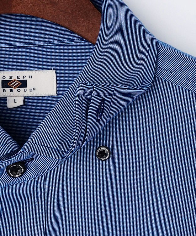 JOSEPH ABBOUD 【イージーケアなジャージー素材・ストレッチ】コンパクトジャージーシャツ ブルー系