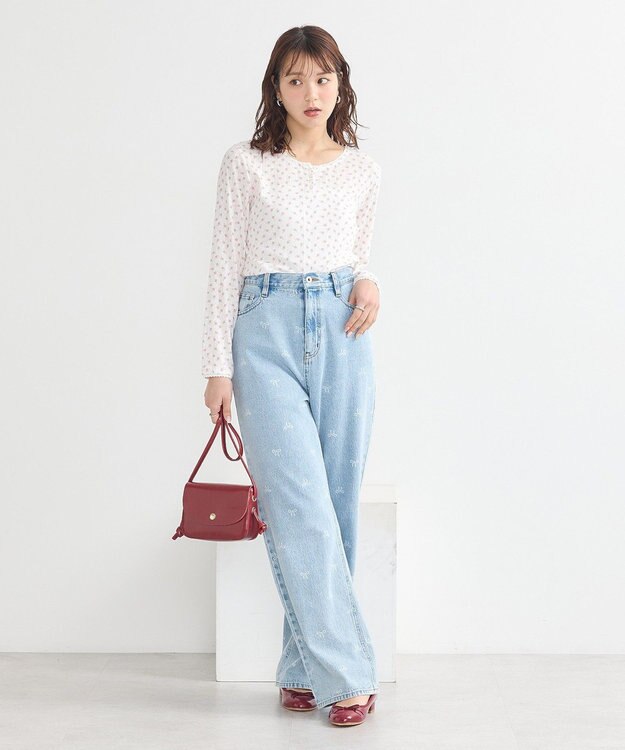 earth music&ecology 【WEB限定】アイレットジャカードタイトプルオーバー Pink