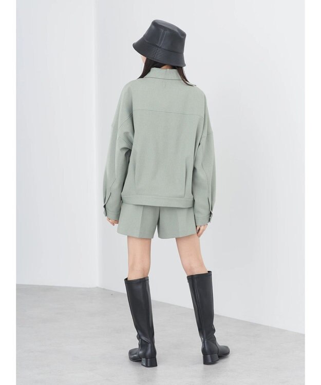 earth music&ecology ショート丈カバーオール Khaki