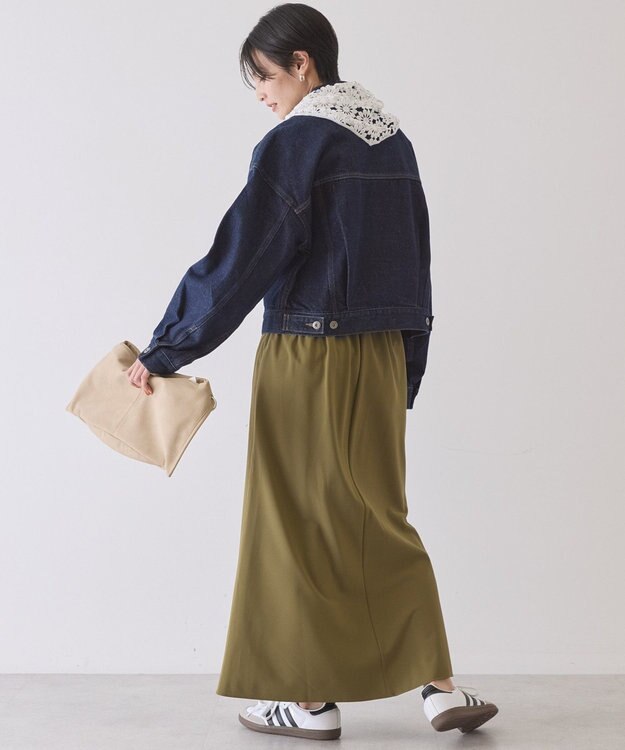 AMERICAN HOLIC 【イージーケア】ナローマーメイドスカート Khaki