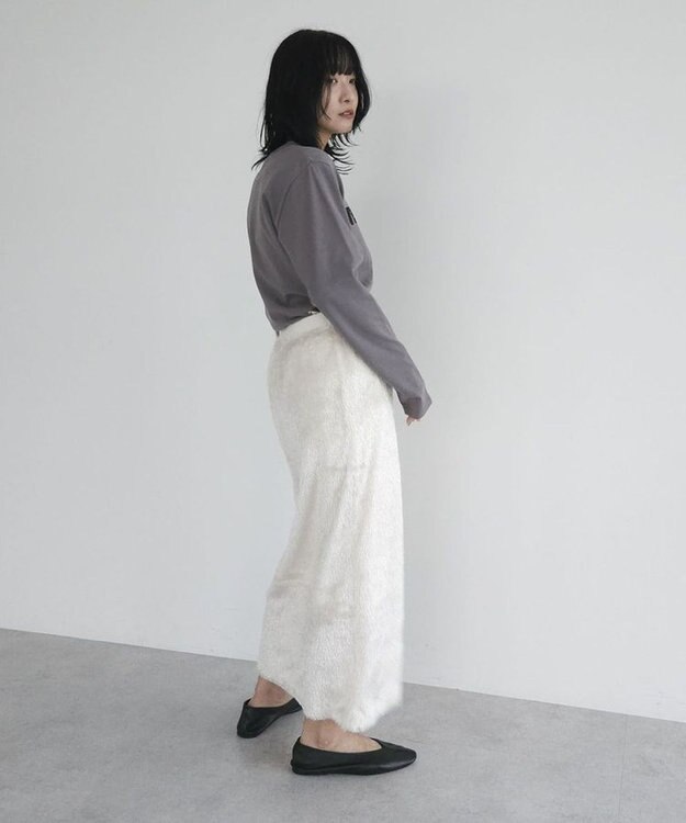 Green Parks armonia.シャギースカート Ivory