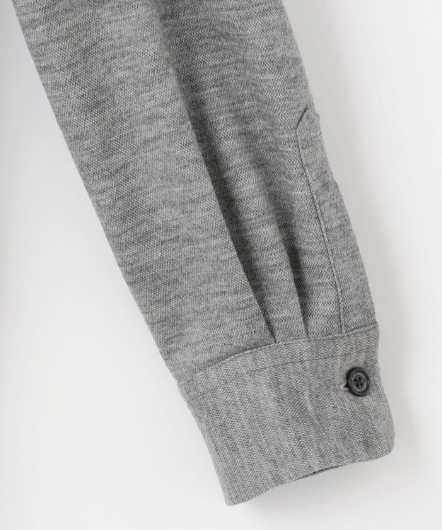 JOSEPH ABBOUD 【軽量/ストレッチ/尾州が誇る上質素材 】ウールミルドジャージーシャツ グレー系ストライプ