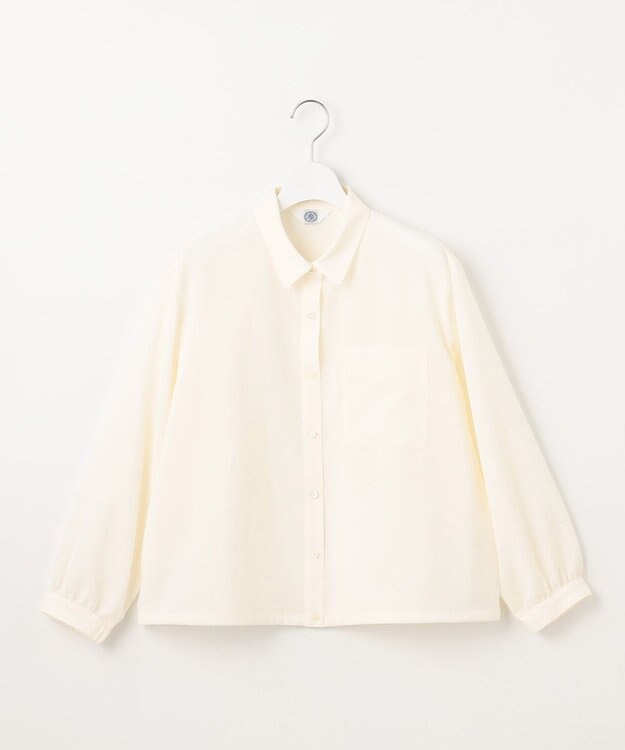 J.PRESS LADIES S 【洗える・接触冷感・防シワ・吸水速乾】BREEZE COOL シャツ ブラウス オフホワイト系