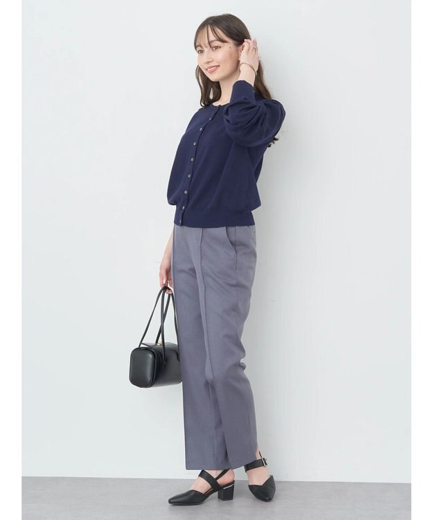 earth music&ecology ＵＶカット加工　ベーシックカーディガン Navy