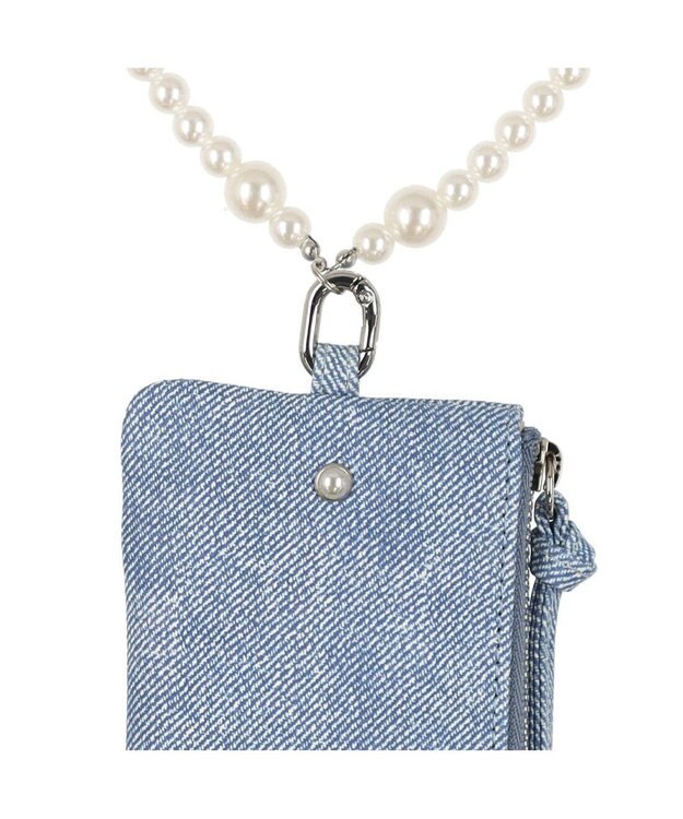 UNBILLION ペルケ perche / パール調ストラップ・マルチケース ライトブルー