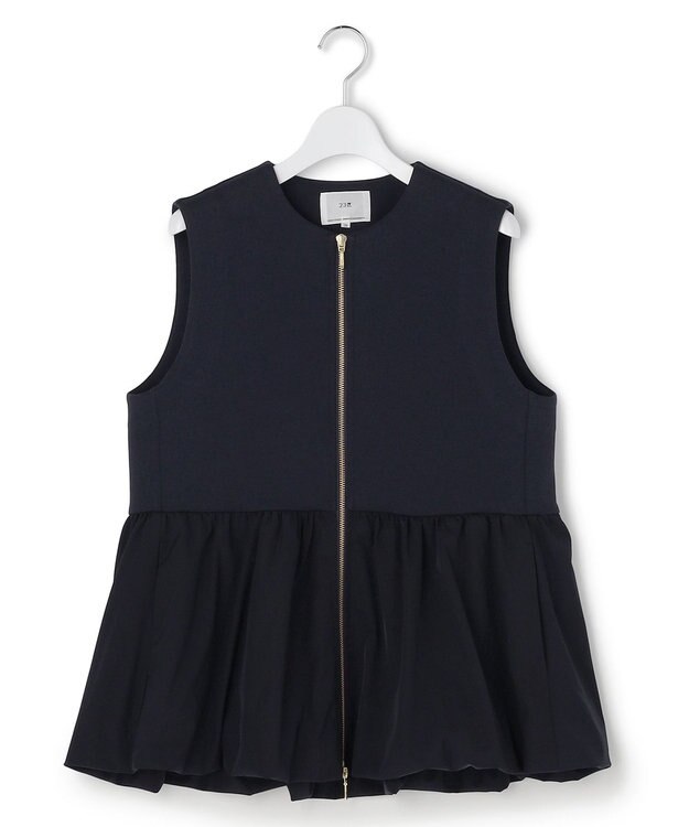 23区 【先行予約】コットンダンボール ペプラム ジレ アウター ネイビー系