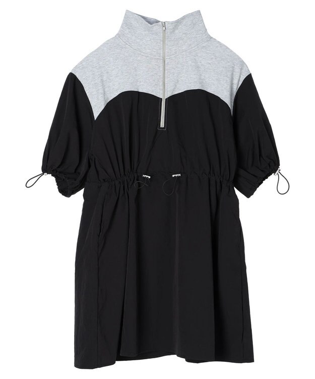 earth music&ecology ハーフＺＩＰミニワンピース Black