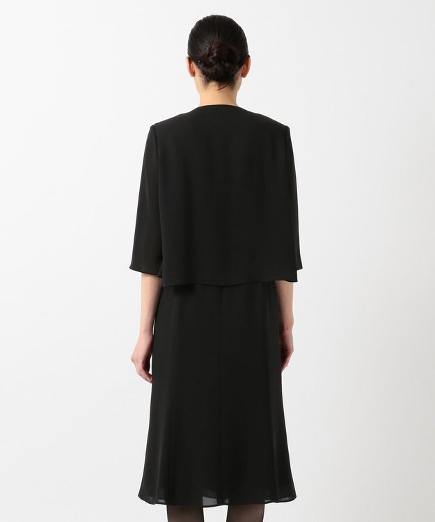 自由区 FORMAL 【洗える】セオアルファバラシャ ウォッシャブル ワンピース ブラック系