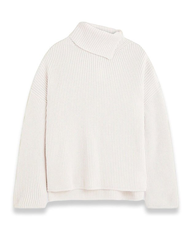 JOSEPH ニューカーディガンステッチ　ハイネックニット Ivory