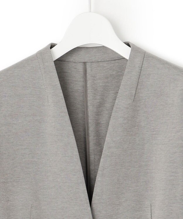 23区 S 【セットアップ対応】モクロディ ノーカラージャケット グレー系