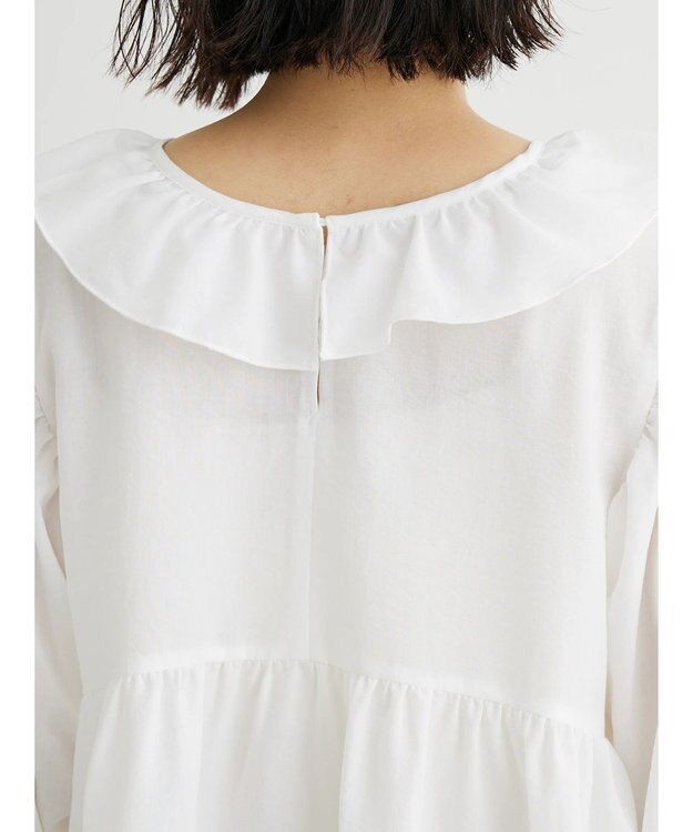 Green Parks キャンディスリーブブラウスチュニック Off White