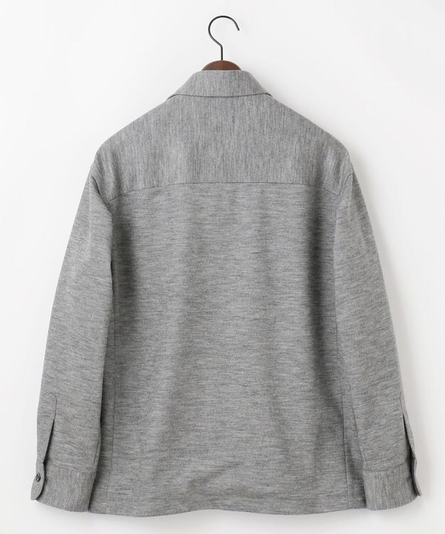 JOSEPH ABBOUD 【軽量/ストレッチ/尾州が誇る上質素材 】ウールミルドジャージーシャツ グレー系ストライプ