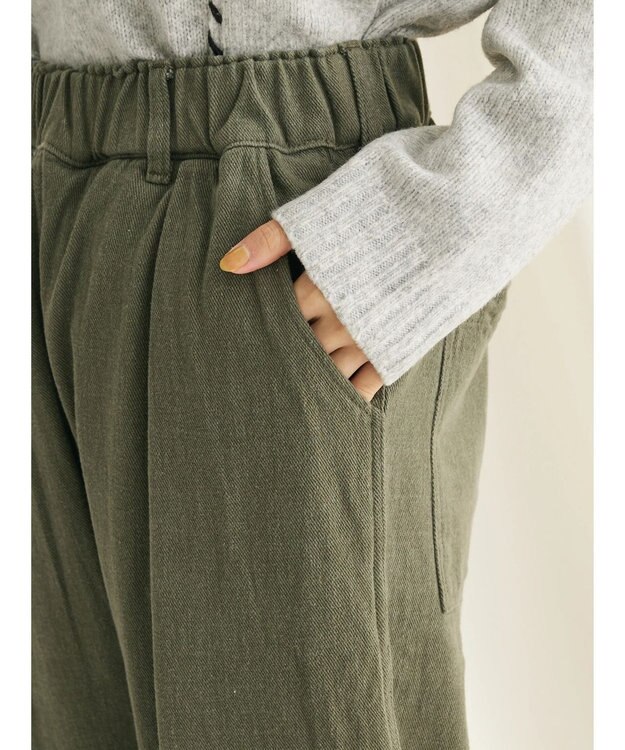 CRAFT STANDARD BOUTIQUE ピグメントツイル　Ｗタックリラックスパンツ Khaki