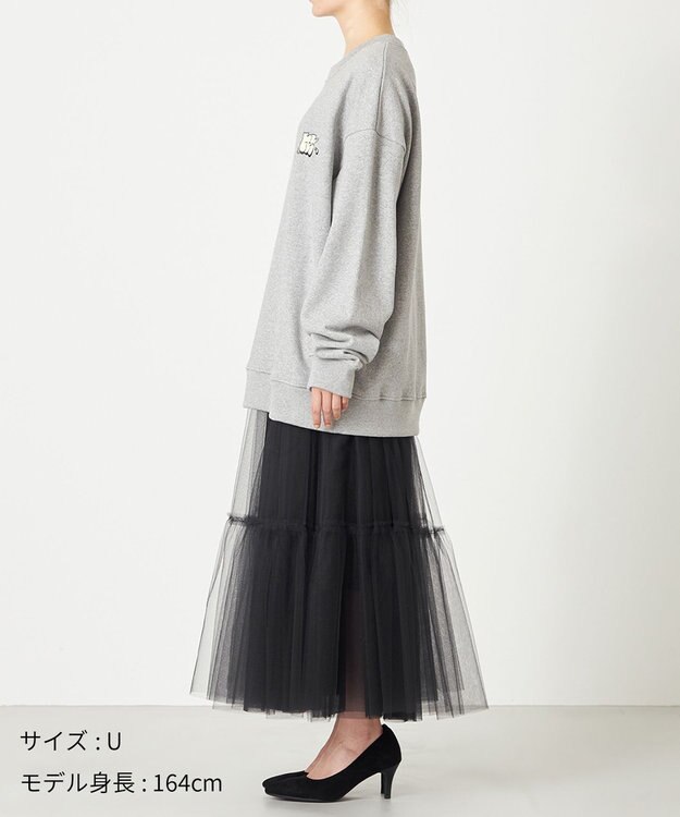 NAVE 【xNAVE】Six Sence Recordコラボ グラフィッククルースウェット ライトグレー系