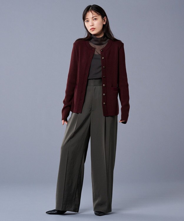 uncrave マット サテン ワイドパンツ（uncrave STANDARD） スレート