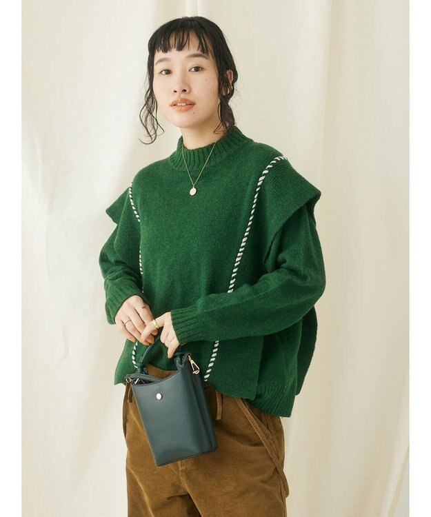 CRAFT STANDARD BOUTIQUE ハンドステッチニットプルオーバー Green