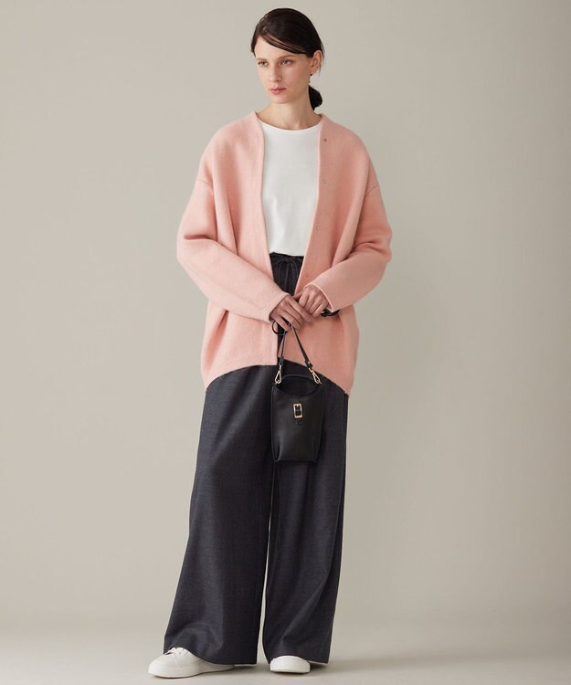 自由区 【WEB限定カラーあり・昨年大人気商品をアップデート】モヘアニット アウター ローズ系