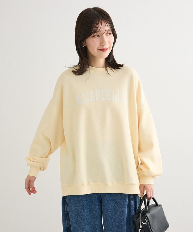 Green Parks 裏起毛ルーズサイズロゴプルオーバー Yellow