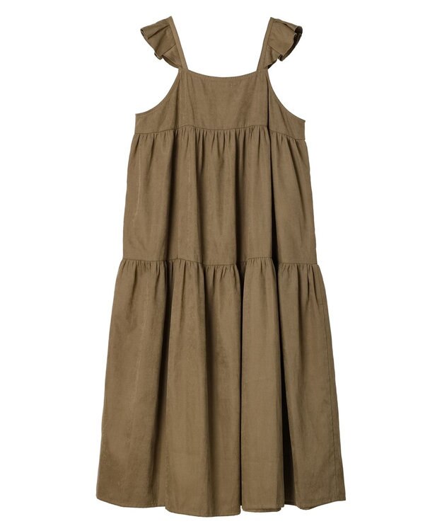 Green Parks ■ＥＳＣＡＲ　フリルキャミティアードワンピース Gray Beige