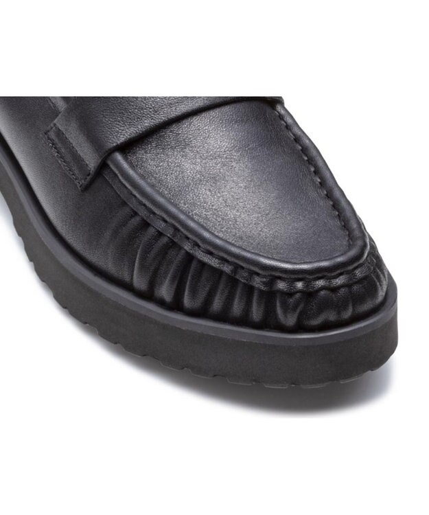 REGAL FOOT COMMUNITY 【リーガルレディース】F81R ギャザーローファー カジュアルシューズ ブラック