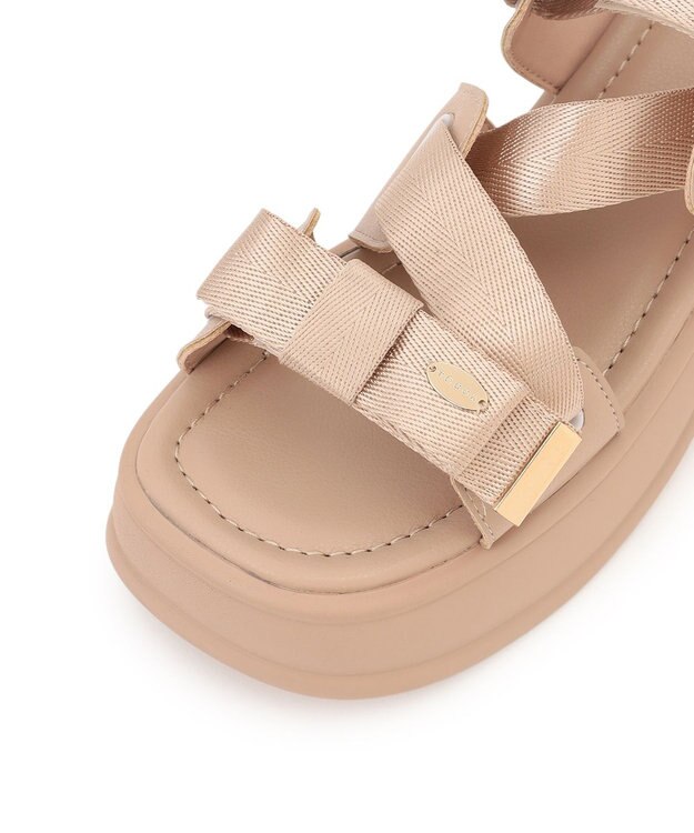 TOCCA CROSSING RIBBON SPORTS SANDALS サンダル ベージュ系