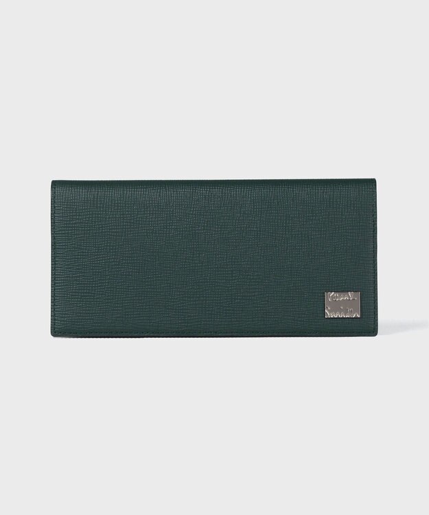 Paul Smith メタルクロップドロゴ 長財布 ダークグリーン