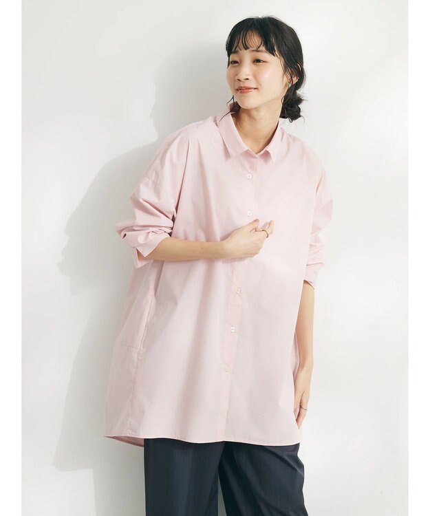 CRAFT STANDARD BOUTIQUE イージーケアコクーンポケ付きチュニック White