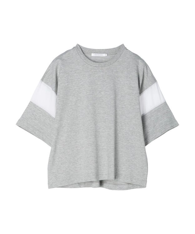 AMERICAN HOLIC 異素材ラインカットプルオーバー2 Light Gray Mixture