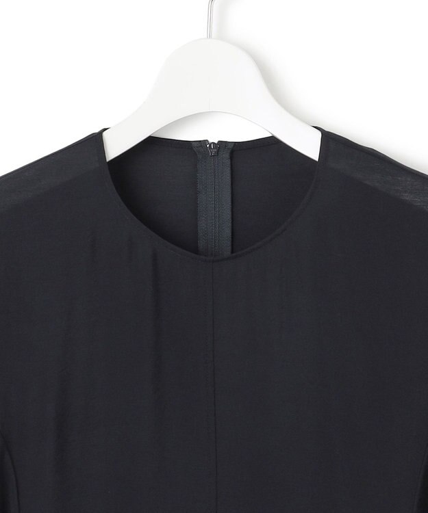 23区 S シアースパンオーガンジー ワンピース ネイビー系