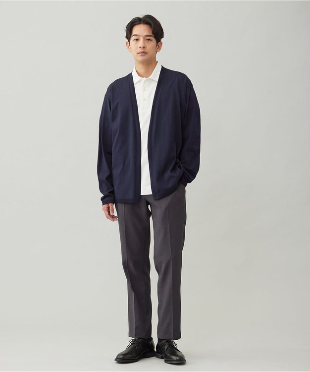 UNFILO MENS アラエルエアリーシアーカーデ ネイビー