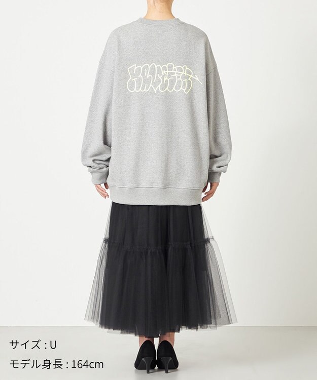 NAVE 【xNAVE】Six Sence Recordコラボ グラフィッククルースウェット ライトグレー系