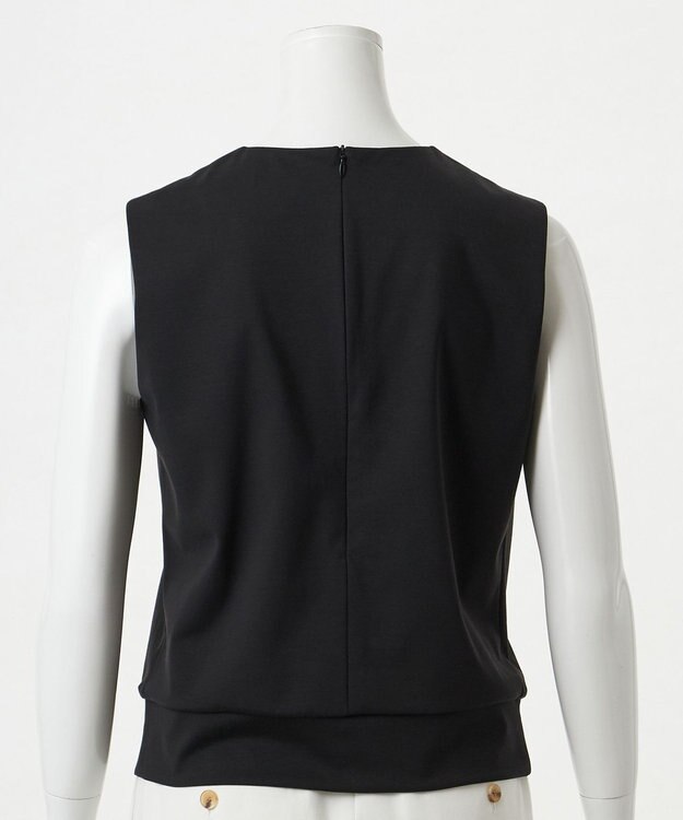 23区 【エステータ】トリアセファインジャージー タックデザイン カットソー ブラック系